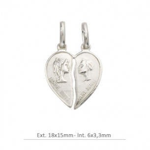 Colgante corazón amor 18mm...