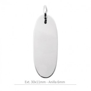 Colgante oval 30x11mm para...