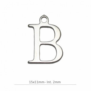 Breloque lettre B 15x11mm...