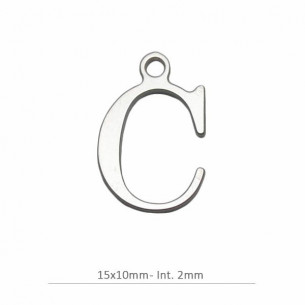 Breloque lettre C 15x10mm...