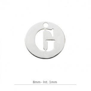 Colgante redondo 8 mm letra...