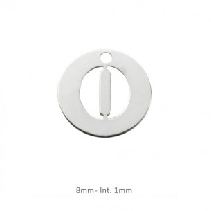 Colgante redondo 8 mm letra...