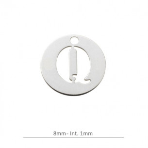 Colgante redondo 8 mm letra...