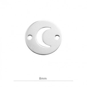 Entrepieza luna 8mm en...