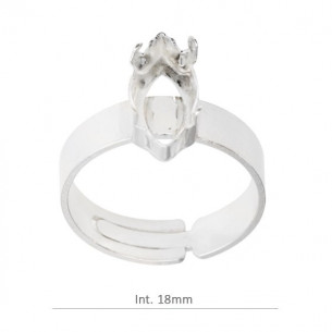 Sterling silver ring oval...