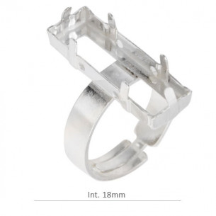 Anillo con garra de 24x8mm...