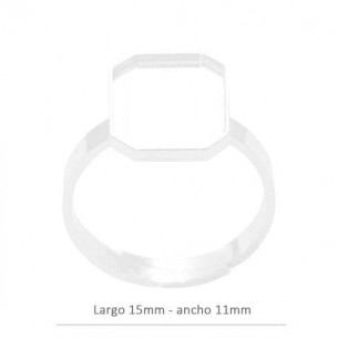 Anillo bisel rectángular...