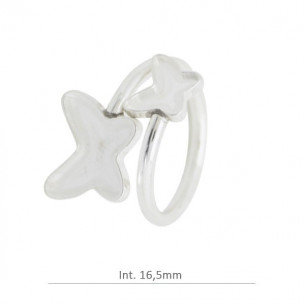 Anillo 2 mariposas de 12mm...