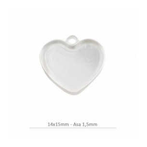 Sterling silver Heart bezel...