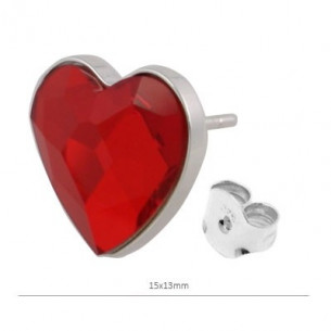Pendiente bisel corazón...