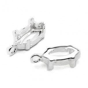 Colgante garra  navette 15x7mm