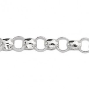 Cadena rolo 5mm en plata 925