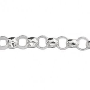 Cadena rolo 6,5 mm en plata...