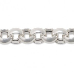 Cadena rolo 9 mm en plata 925