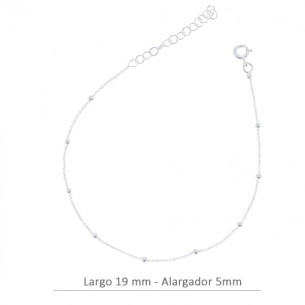 Tobillera bolitas 22cm -...