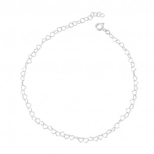 Tobillera corazones 22cm -...