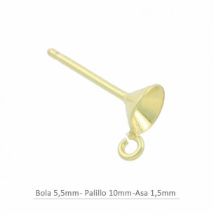 Pendiente de plata baño...