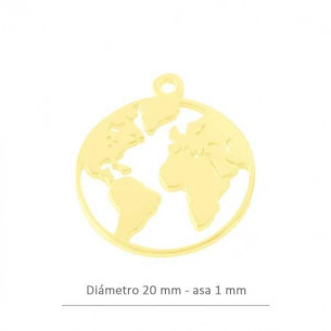 Colgante mundo 20mm - asa...