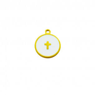 Colgante cruz esmalte...