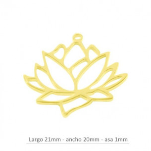 Colgante flor loto 21mm -...