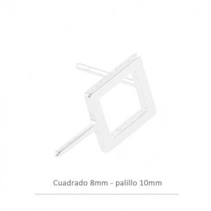 Pendiente de plata cuadrado...
