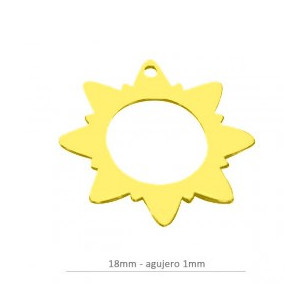 Colgante sol 18mm - agujero...