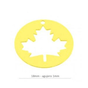 Colgante hoja 18mm -...