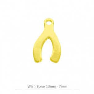 Colgante wish bone 13mm en...