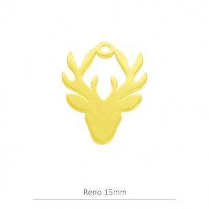 Colgante reno 15mm en plata...