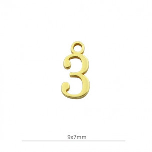 Mini colgante ¨3¨ alto 9mm...