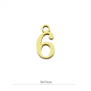 Mini colgante ¨6¨ alto 9mm...