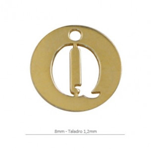 Colgante redondo 8 mm letra...