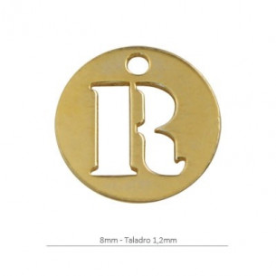 Colgante redondo 8 mm letra...