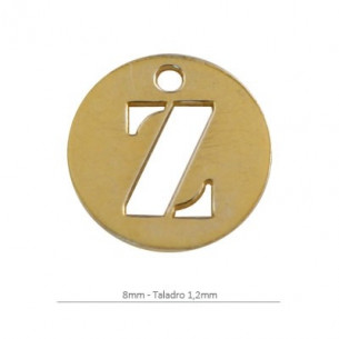 Colgante redondo 8 mm letra...