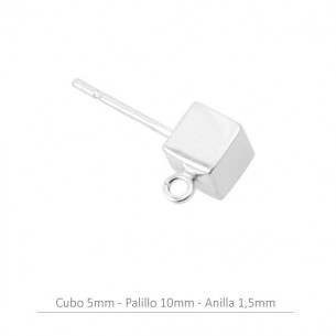 Sterling Silver cube 5 mm...