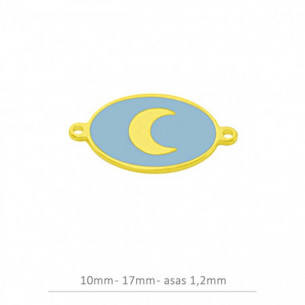 Entrepieza oval azul luna...