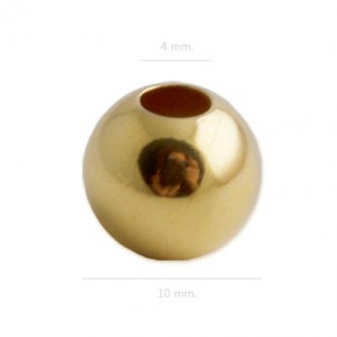 Perle boule 10mm-trou 4mm...