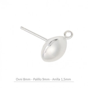 Sterling Silver ovni 8 mm...