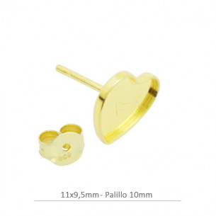 Pendiente bisel corazón...