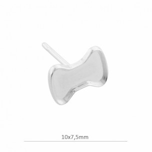 Bisel Pendiente lazo 10x7,5mm