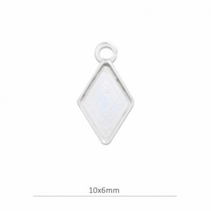 Breloque biseau losange 10x6mm