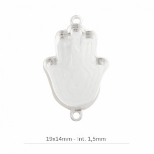 Sterling silver hamsa bezel...