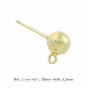 Pendiente de plata baño oro...