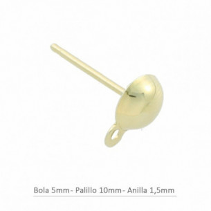 Pendiente de plata baño oro...