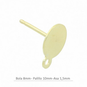 Pendiente de plata baño oro...