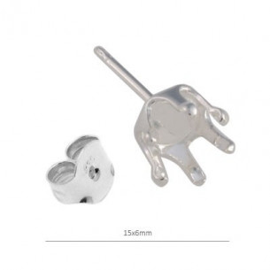 Pendiente de plata garra...