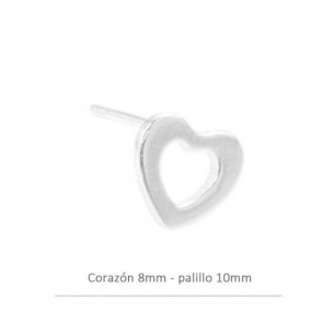 Sterling silver heart 8mm...