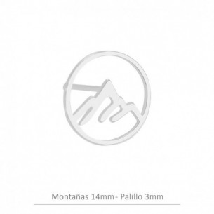 Pendiente de plata montañas...