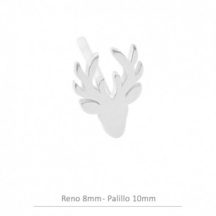 Pendiente de plata reno 8mm...