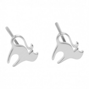 Sterling Silver cat 6 mm -...